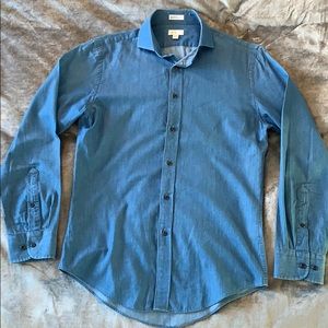 Blue Denim Button-Front Shirt